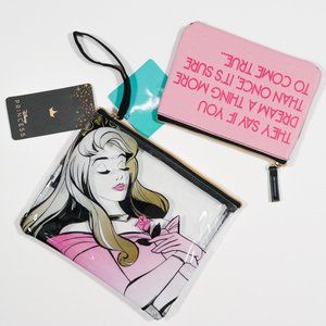 Disney Cosmetic 2-Bag Set Womens Girls Makeup Case